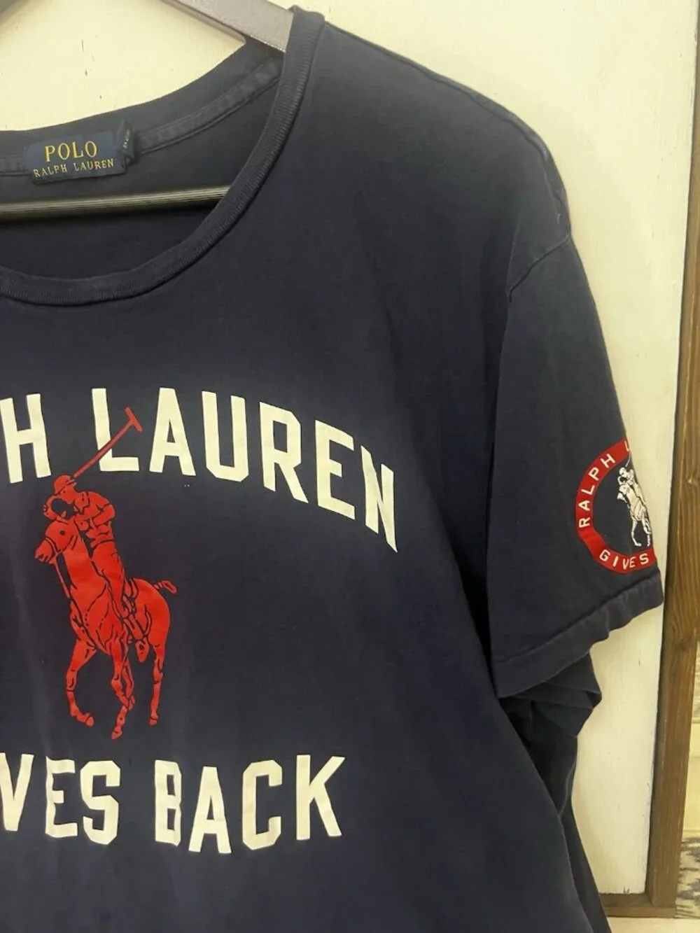 Polo Ralph Lauren Gives Back Employee Volunteer T-Shirt Navy Blue Men's XL.   V